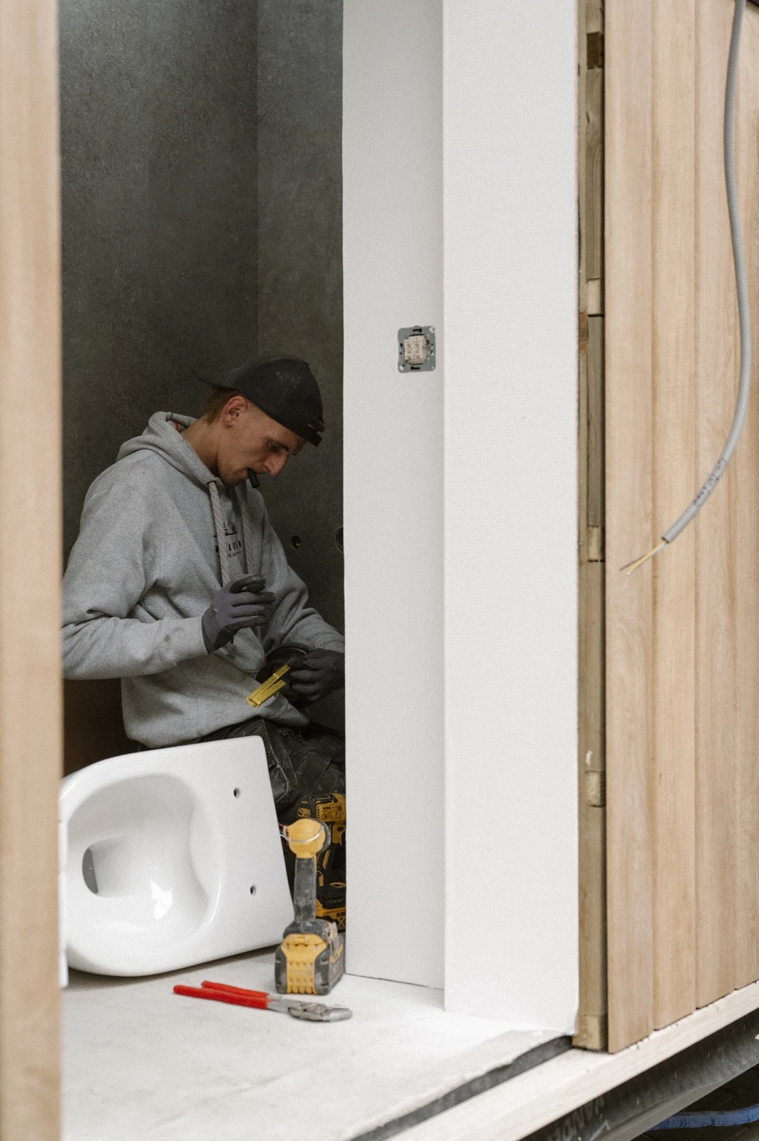 Montage van sanitair