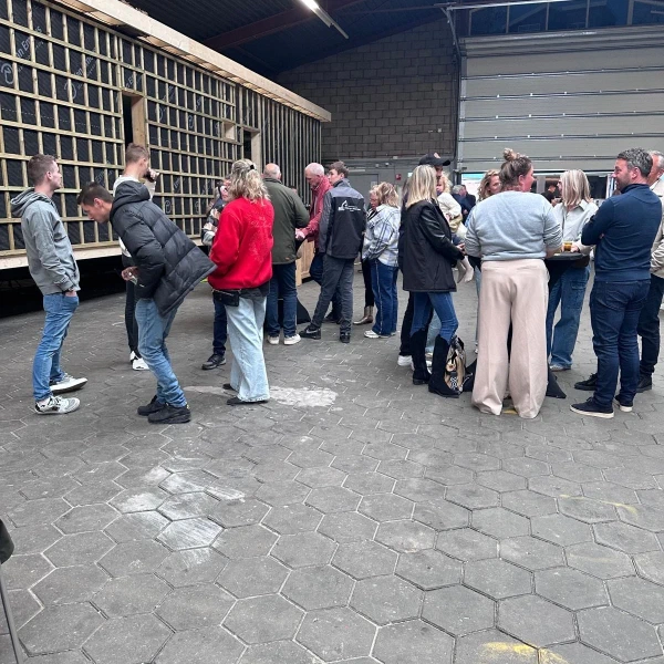 Bezoekers van de open dag